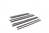 Front & Rear Door Glass Anti-Rattler Kit - 4 Door Sedan & Wagon - 1966-67 Ford Car  