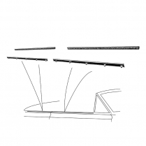 Door & Quarter Window Glass Anti-Rattler Kit - Stainless Bead - Convertible - Fairlane - 1966-67 Ford Car  