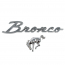 Bronco Script & Horse Emblem Set - Universal - Peel & Stick Application - Chrome - 1966-96 Ford Bronco, 2021-22 Ford Bronco