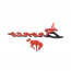 Bronco Script & Horse Emblem Set - Universal - Peel & Stick Application - Satin Black - 1966-96 Ford Bronco, 2021-22 Ford Bronco