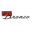 BRONCO SPORT Fender Emblem - Satin Black w/Red - 1966-77 Ford Bronco