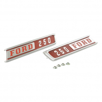 Hood Side Emblems - F250 - Pair - 1967 Ford Truck