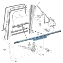 Door Glass Lift Channel - LH or RH - 1967-72 Ford Truck