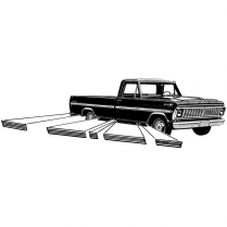 Rocker Molding Set - 1967-72 Ford Truck