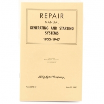 Book - Mechanics Repair Manual - Generator/Starter - 1933-47 Ford Car  