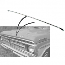 Hood Lip Molding Set - 3 Pieces - 1970-72 Ford Truck