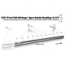 Pickup Upper Short Bed Molding - Woodgrain