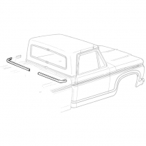 Back Belt Molding w Fasteners - 1974-79 Ford Truck