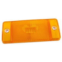 Front Fender Side Marker Lamp - Ford Script - Amber - Right or Left - 1970-77 Bronco