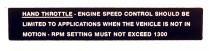 Decal - Hand Throttle - 1975-76 Ford Car  