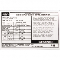 Decal - Emission - 351M/400 AT - 1977 Ford Truck    