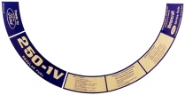 Decal - Air Cleaner - 250-1V - 1972 Ford Car  