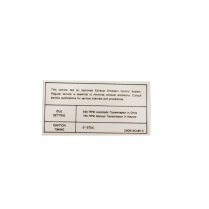 Decal - Emission - 170, 200 & 250 AT/MT - 1968-69 Ford Car  