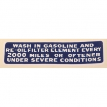OIL FILLER CAP DECAL