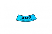 Decal - Air Cleaner - 200 CID  - 1964-67 Ford Car  
