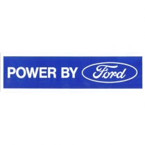 Decal - Powerd by Ford - White - 1975 Ford Truck,  - Ford Bronco, 1976 Ford Car  