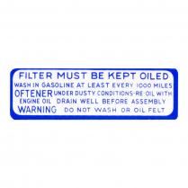 Oil Bath Air Cleaner Decal - 1937-38 Ford Truck, 1937-38 Ford Car  