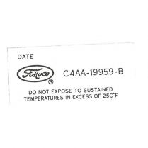 Decal - Air Conditioner Dryer - 1964-66 Ford Car  
