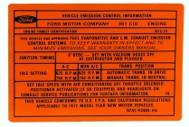 Decal - Emission - 351C-4V AT/MT - 1972 Ford Car  