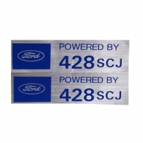 Decal - Valve Cover - Powered by 428SCJ - Ford - 1966 Ford Car  