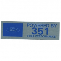 Decal - Valve Cover - Powered by 351 High Performance - Ford - 1966 Ford Car  