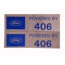 Decal - Valve Cover - Powered by 406 - Ford - 1966 Ford Car  
