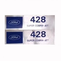 Decal - Valve Cover - 428 Super Cobra Jet - Ford - 1966 Ford Car  