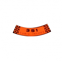 Decal - Air Cleaner - 351 CID - 1968-69 Ford Car  