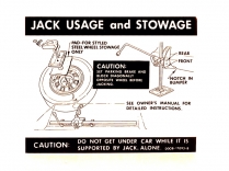 Decal - Jack Instructions - Convertible - 1970-71 Ford Car  