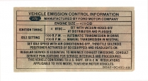Decal - Emission - 429-4V AT/MT - 1970 Ford Car  