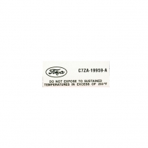 Decal - Air Conditioner Dryer - 1967-68 Ford Car  