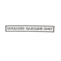 Decal - Unleaded Fuel Only - Black/White - Straight - 1960-70 Ford Car  