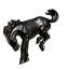 Emblem - Bronco Horse - Universal - Peel & Stick Application - Black Chrome - 1966-96 Ford Bronco, 2021-22 Ford Bronco