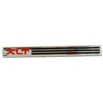 Fender Ornament - Chrome Plastic - "XLT LARIAT" - 1987-91 Ford Truck, 1987-91 Ford Bronco   