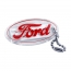 Key Chain - Red Ford Script - Universal - Plastic 3/4 view