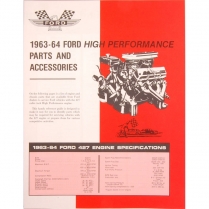 Book - 427 Engine Parts & Accesssory Folder - 1963-64 Ford Car  