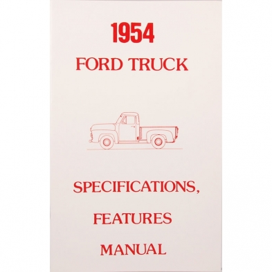 Specifications Features Manual - 1954 Ford Truck Cover photo