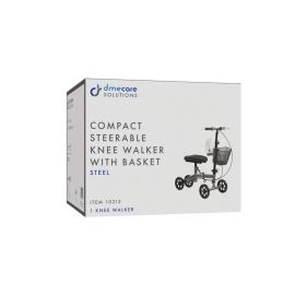 Compact Steerable Knee Walker with Basket