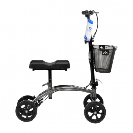 Foldable Steerable Knee Walker with Basket