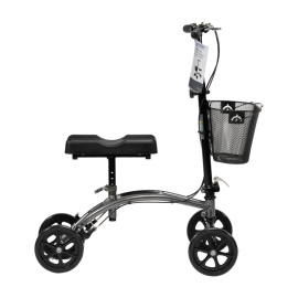 Foldable Steerable Knee Walker with Basket