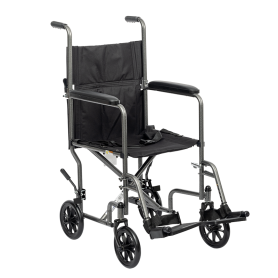 DynaRide Transport Wheelchair - 17" x 16" w/ Fixed Full Arm