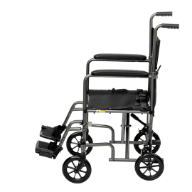 DynaRide Transport Wheelchair - 17" x 16" w/ Fixed Full Arm