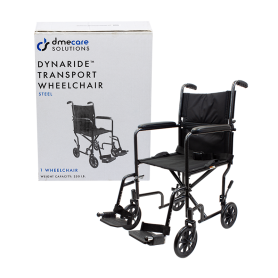 DynaRide Transport Wheelchair - 19" x 16" w/ Fixed Full Arm