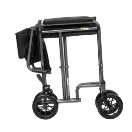 DynaRide Transport Wheelchair - 19" x 16" w/ Fixed Full Arm