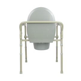 Elongated Folding Bedside Commode