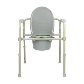 Elongated Folding Bedside Commode