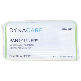 Panty Liners, Sq End w/ Adhesive Tab