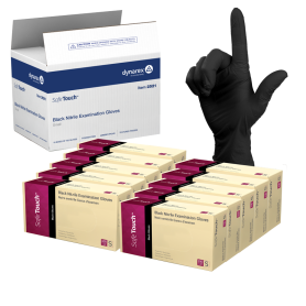 Safe-Touch Black Nitrile Exam Gloves