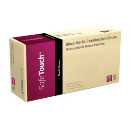 Safe-Touch Black Nitrile Exam Gloves