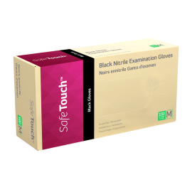 Safe-Touch Black Nitrile Exam Gloves